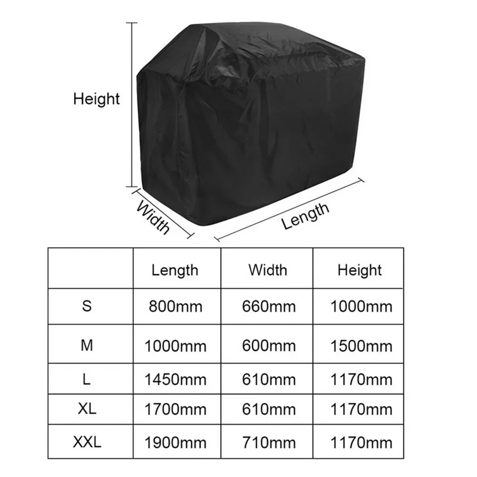 Funda Impermeable for Barbacoa, Resistente a la Lluvia y a los Rayos UV, for barbacoas de Gas, carbón Otros Utensilios jardín para Barbacoa(XXL)