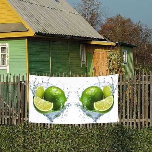MINDBBDFJ Lemon Fruit Print Banners And Signs For Outdoor/Indoor,Personalized Banner Customizable Parties Halloween Banner (180x90cm)4