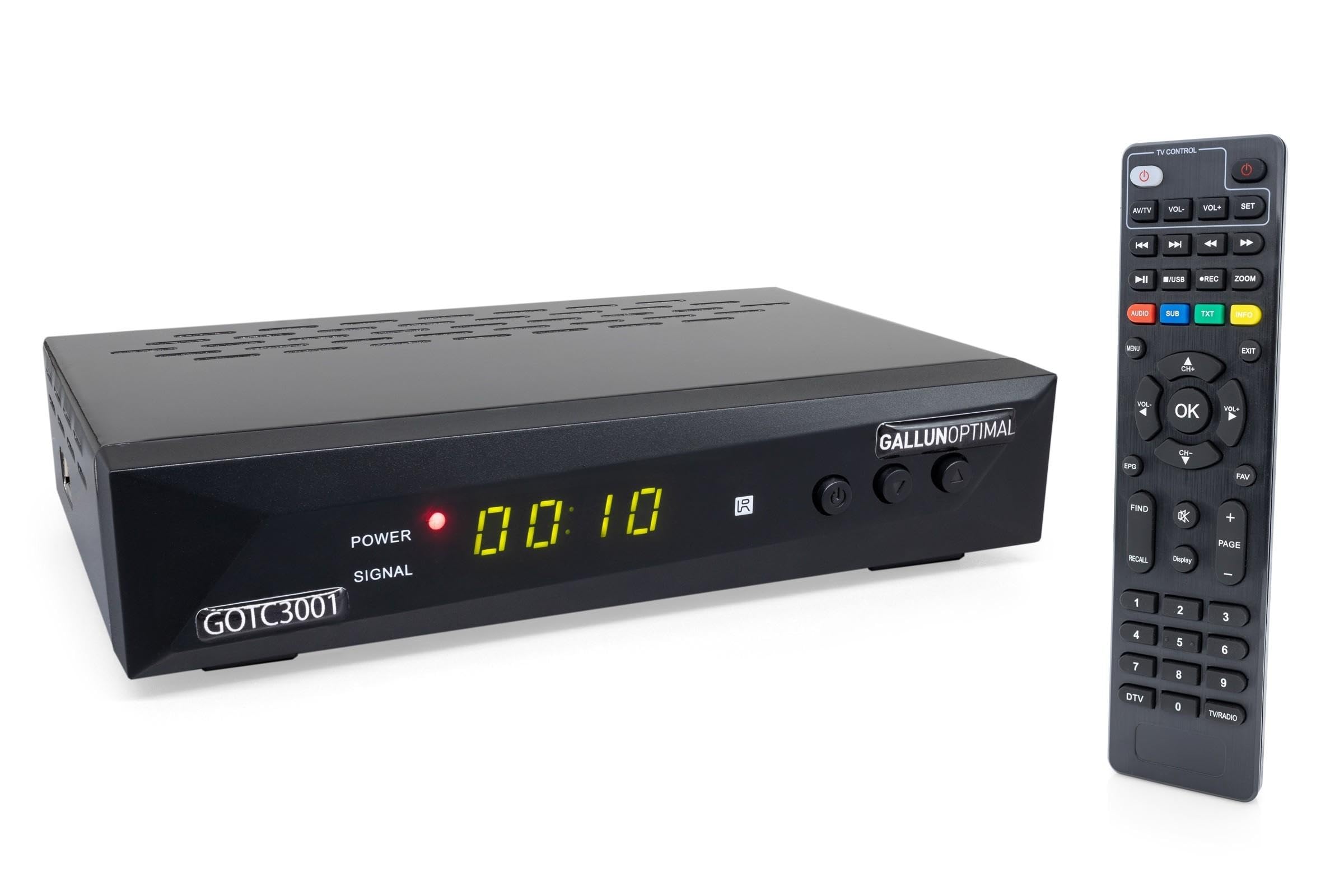 Combo-Receiver DVB-C & DVB-T2 H265 mit Auto Installation & Aufnahmefunktion geeignet für jeden Kabel-Anbieter UND dem Empfang von allen freien DVB-T2 Sender via Antenne, Standard Size
