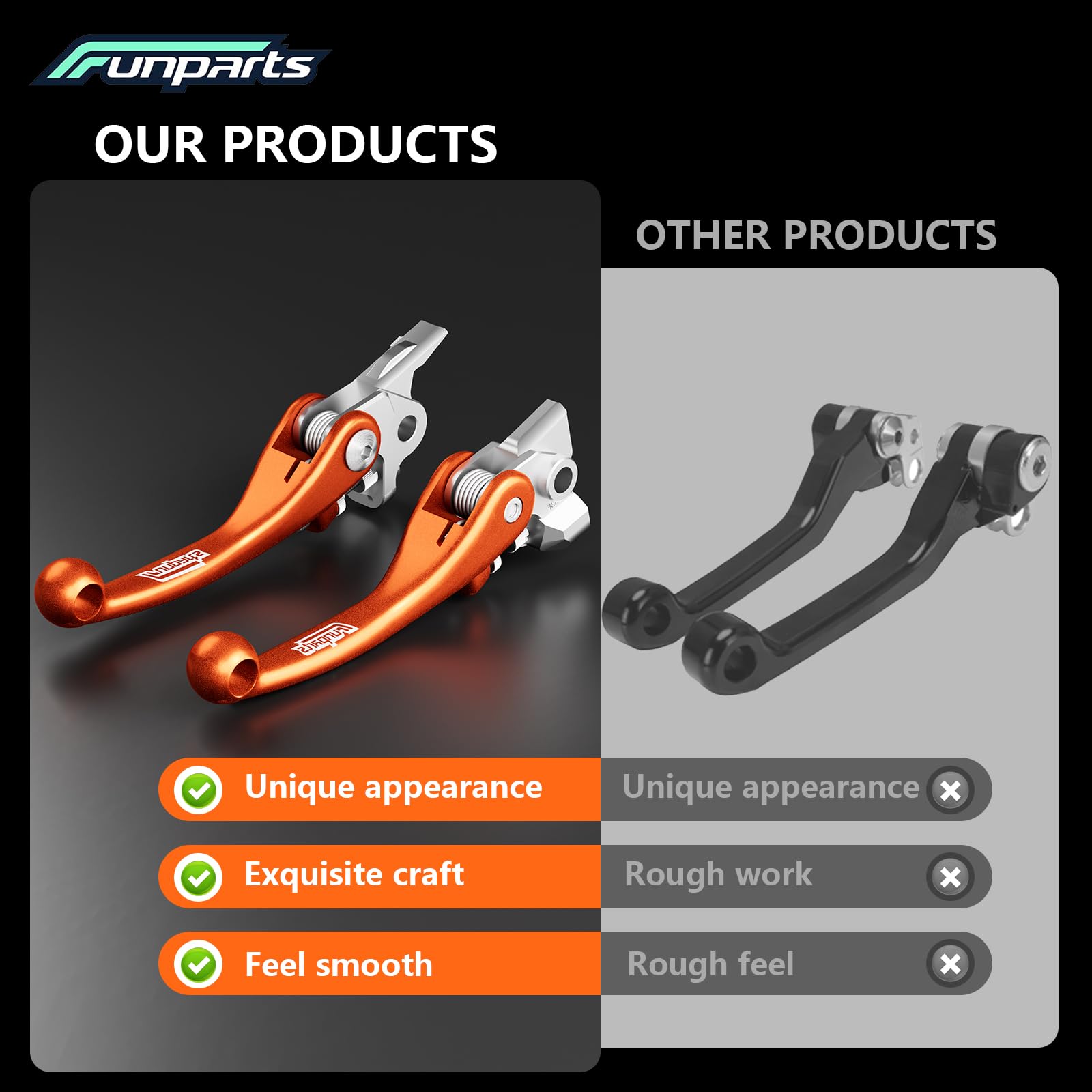 QNARHGYD Palanca De Embrague De Freno De Motocicleta Para KTM EXC EXCF XC XCF SX SXF XCW 250 300 350 400 450 500 2014-2023 2022 2021 2020 CNC Dirt Bike Embrague Palanca De Freno Mango De Embrague