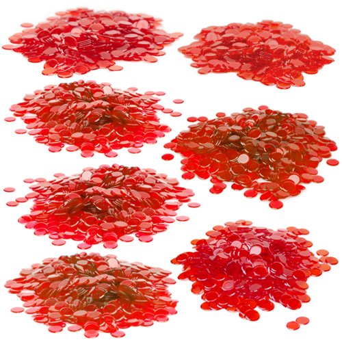Royal Bingo Supplies 5000 3/4" Bingo Markers with Free Storage Bag (Red)
