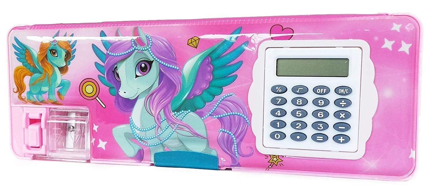 PULCHRIFY Unicorn Pencil Box 1 Pcs Calculator Geometry, calci Geo, Dual Sharpener with Calculator, Double Sided Stationary Box for Girls & Boys Art Plastic Pencil Box (B0DFTYY6Q8) Amazon Price History, Amazon Price Tracker