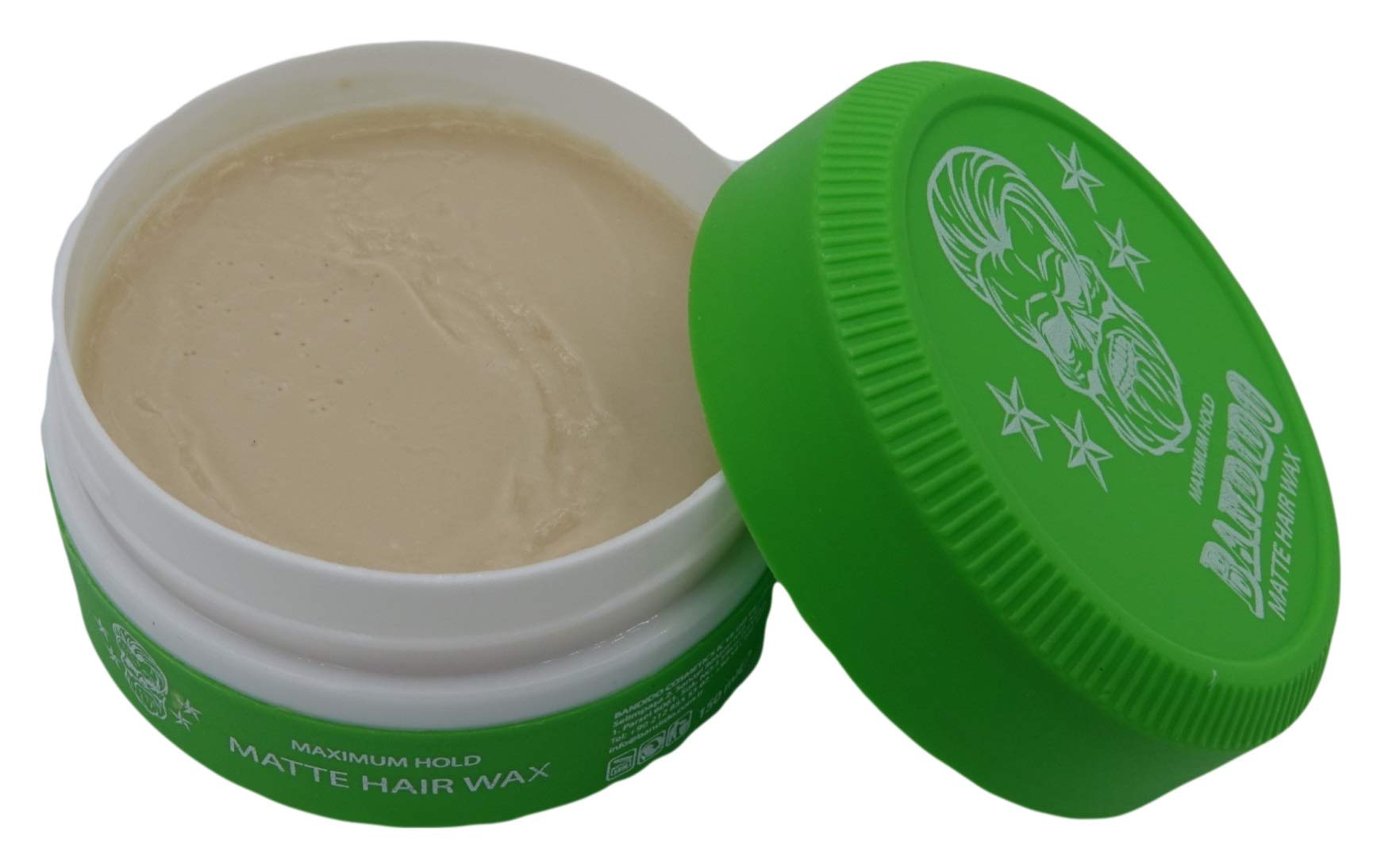 Bandido Aqua Hair Wax Nr.1-8 Matt Fiber Haarwachs Haar Styling Wachs Herren Haargel 150ml Gel Wax Haarwax Matte Look natürliches aussehen Starker Halt für jedes Styling Friseur bedarf (6x, Matte)