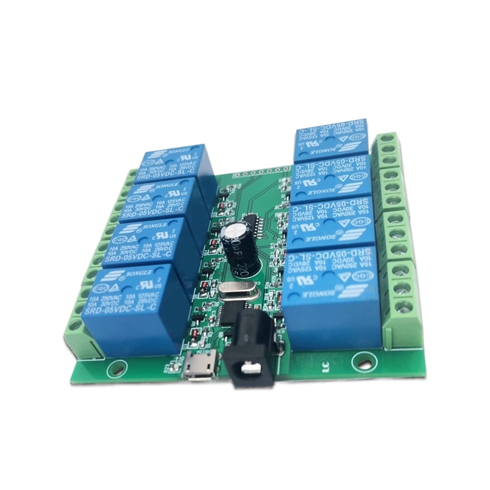 CH340 Interruttore di controllo intelligente del modulo relè USB a otto vie da USB a porta seriale Accessori elettronici