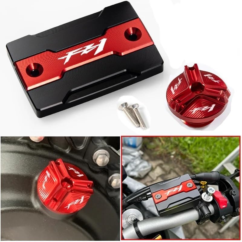 Guard Rear Brake Fluid Reservoir for FZ1 for FZ-1 2006-2015 2008 2009 Motorcycle Front Brake Fluid Tank Cap and Engine Filler Cap Protection Accessories