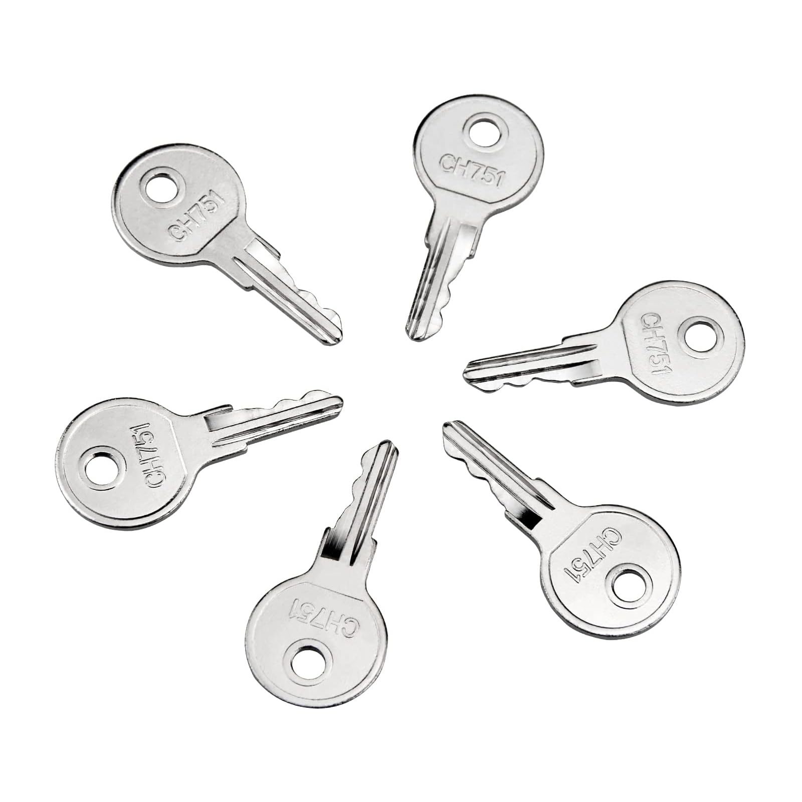 Unifizz CH751 RV Keys for RV Campers Cabinets Push Locks 6-Pack - Image 3