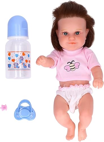 Miniatura 6 de Kadimendium Muñeca infantil, muñeca de bebé de silicona agradable a la piel, regalo de cumpleaños realista para fiesta de Navidad (maddie12