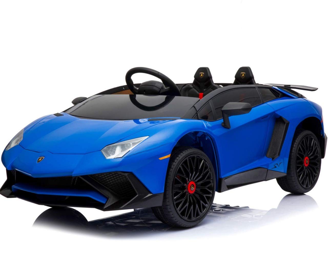 Dorsa Lamborghini Aventador SV Ride On Sport Car, Blue, 0913-BLUE-D