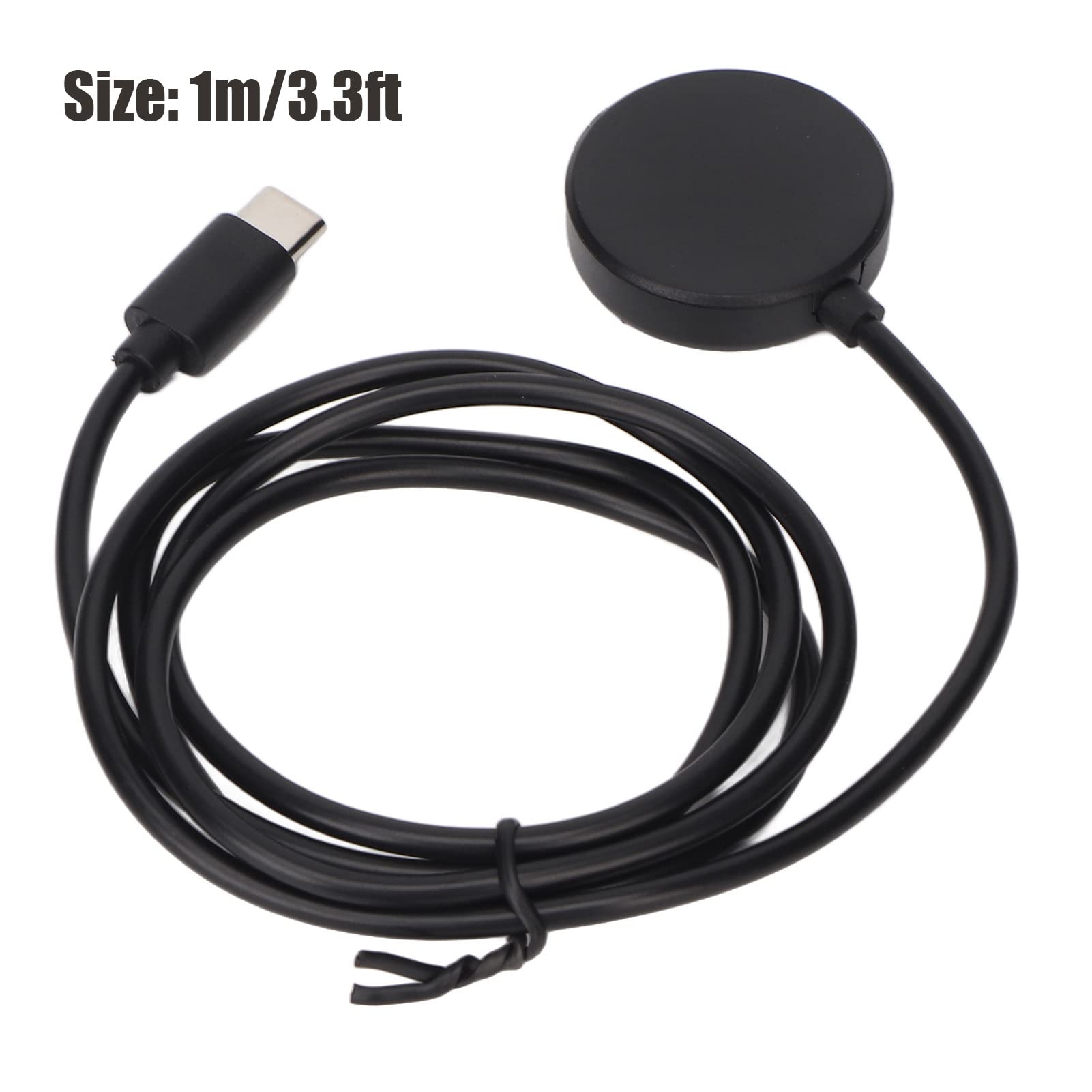 Blueshaweu Magnétique Chargeur Compatible Avec HaSaKei G53 Charger,Magnétique Charger Cable Montre Connectée USB 3,3ft Compatible Avec HaSaKei G53 1.27" Pouces Smart Watches (2 Packs-Noir