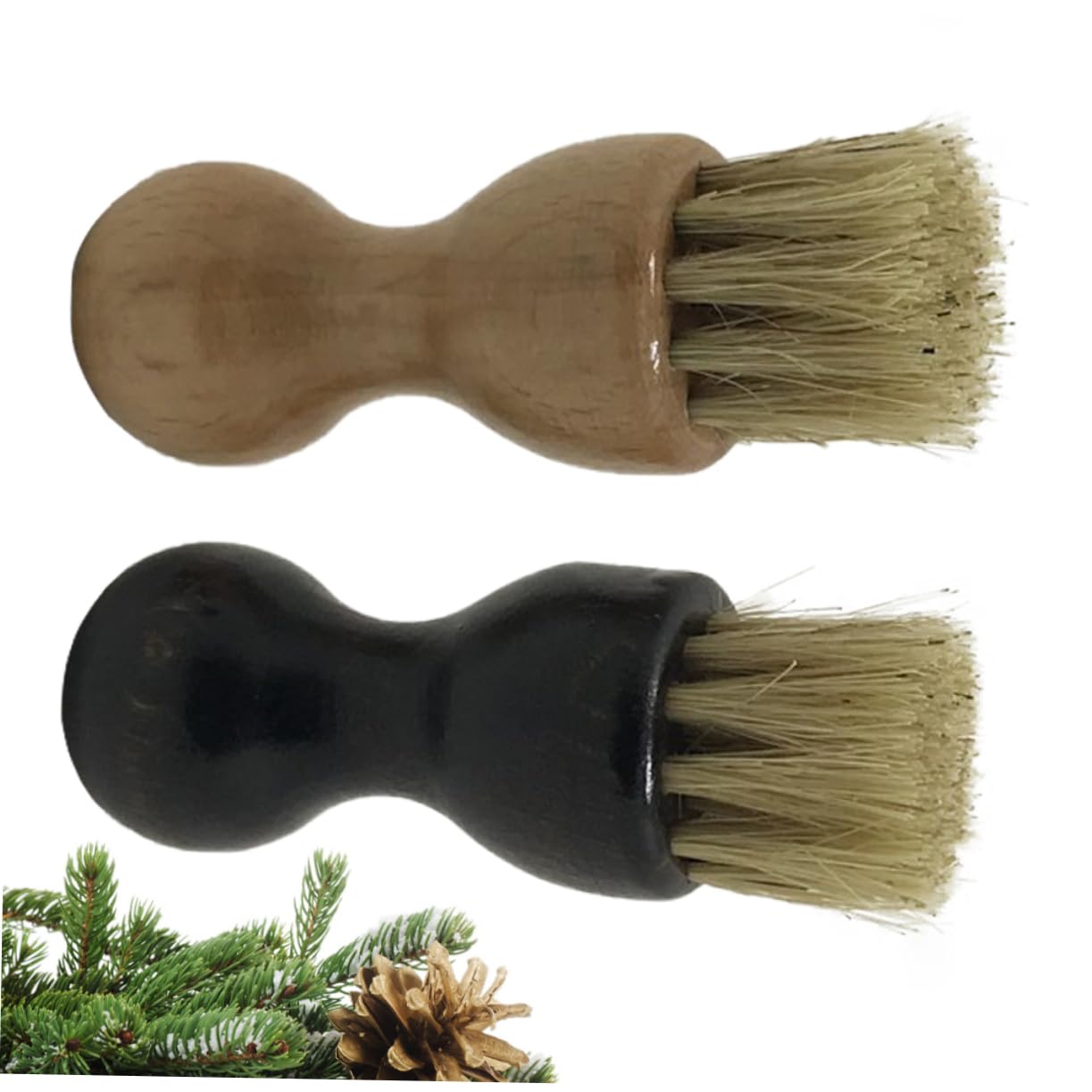 minkissy 2 Uds Cepillo para Brillo De Botas Cepillo para Zapatos De Pelo De Caballo para Botas De Gamuza Aplicadores De Zapatos para Lavar De Zapatillas