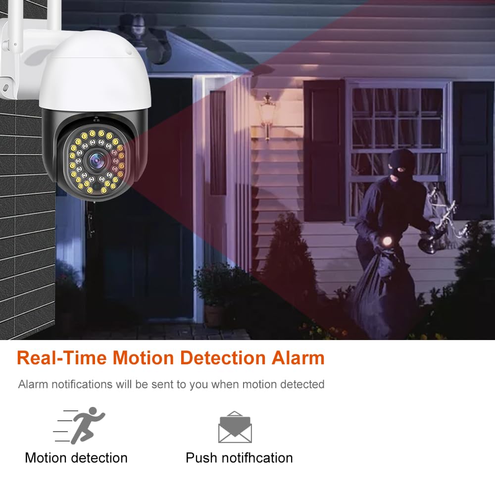 OneXsale Wireless PTZ Outdoor CCTV – 1080P WiFi Security Camera with 360° View, Color Night Vision, Motion Alerts, Two-Way Audio & IP66 Weatherproof Design 4