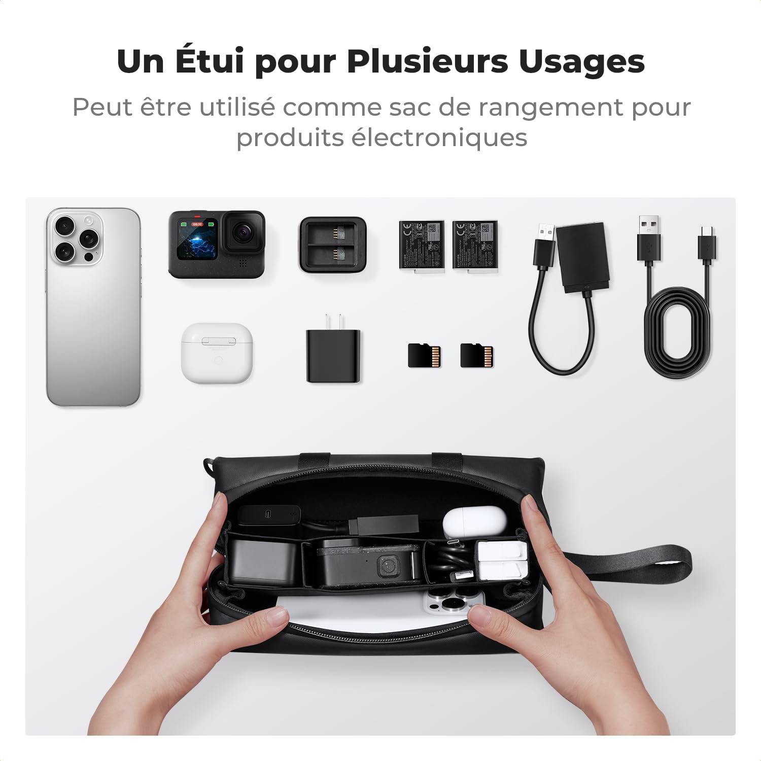 K&F CONCEPT Étui Pochette Housse Malette Rangement Boite pour DJI Osmo Pocket 4/3 Accessoires et Combo