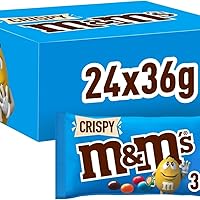 M&M's Crispy Confetti Al Cioccolato Contenenti Riso Soffiato, 24 Bustine Ognuna Da