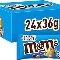 M&M’s Crispy Confetti Al Cioccolato Contenenti Riso Soffiato, 24 Bustine Ognuna Da 36g di praline al cioccolato: totale 864g, Nuova versione