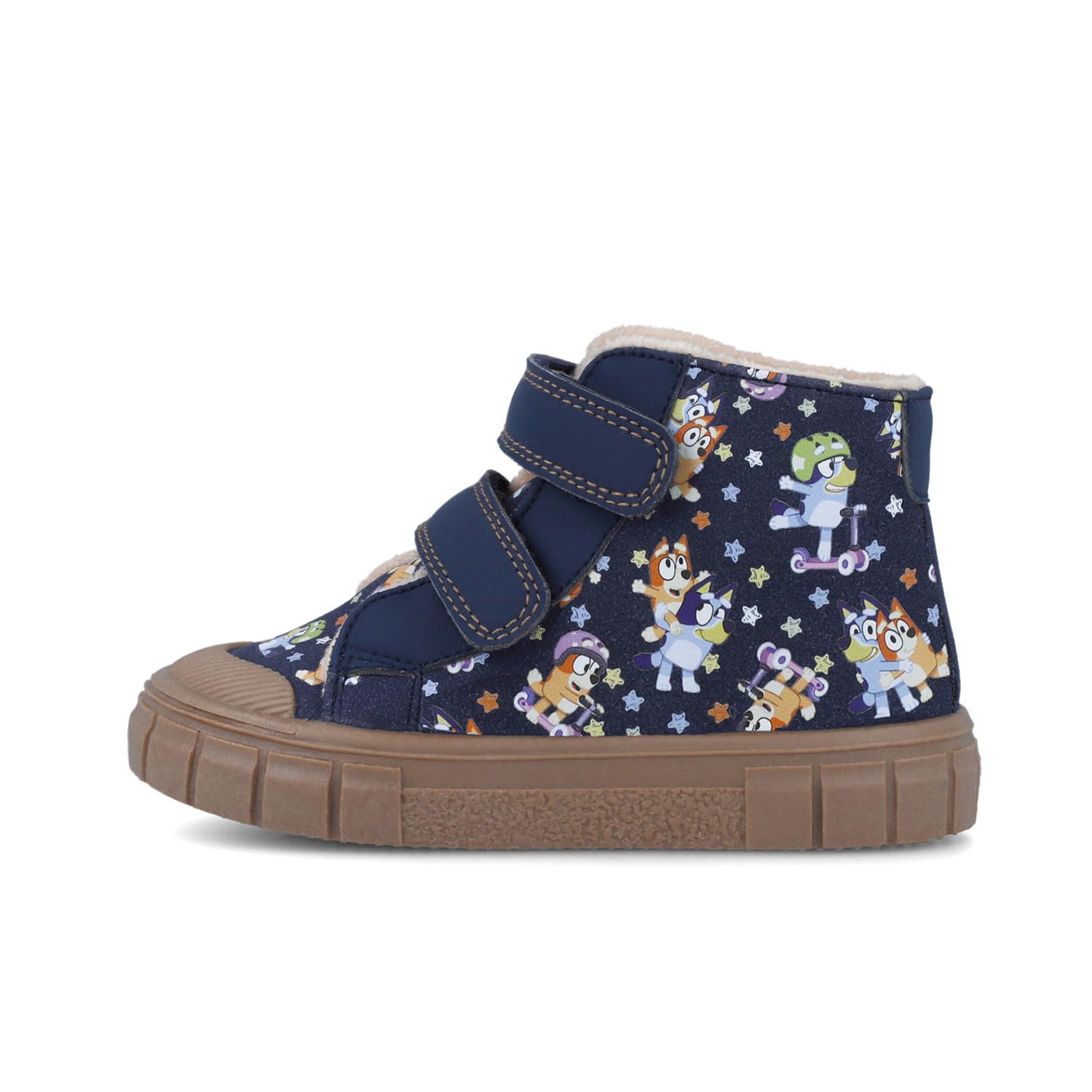 Garvalín Botín Niño x Bluey 251858-A089 | Botines Azul Marino con Estampado Espacial | Interior Acolchado | Cierre Adhesivo