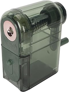 Apontador de Lápis Manual, Apontador Pequeno Portátil Resistente, Pontas de Lápis Ajustáveis de 7 Velocidades, Apontador de Furo único para Crianças e Adultos,Apontador de Lápis