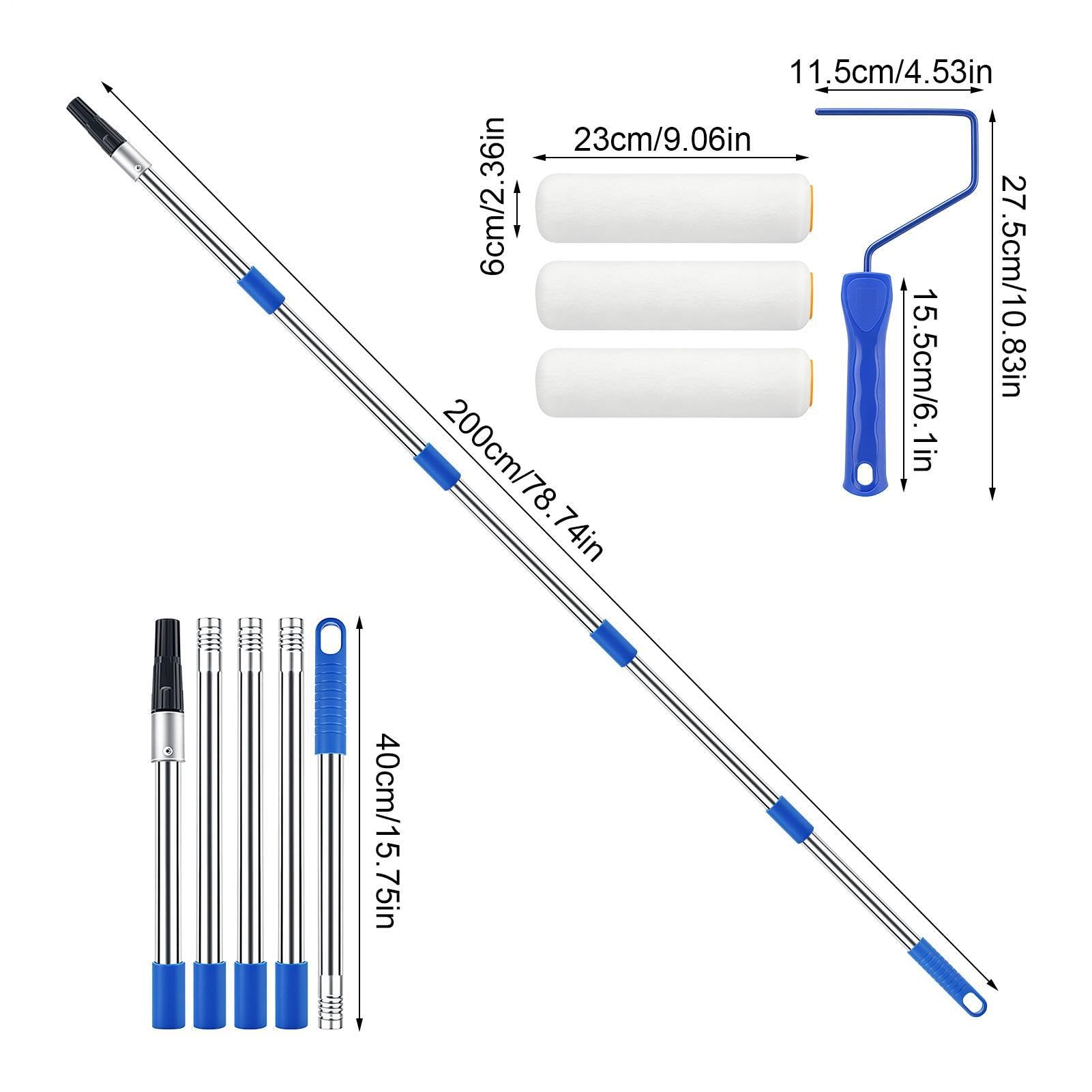 Rodillos de Pintura Domésticos Herramientas Ajustables con Pértiga