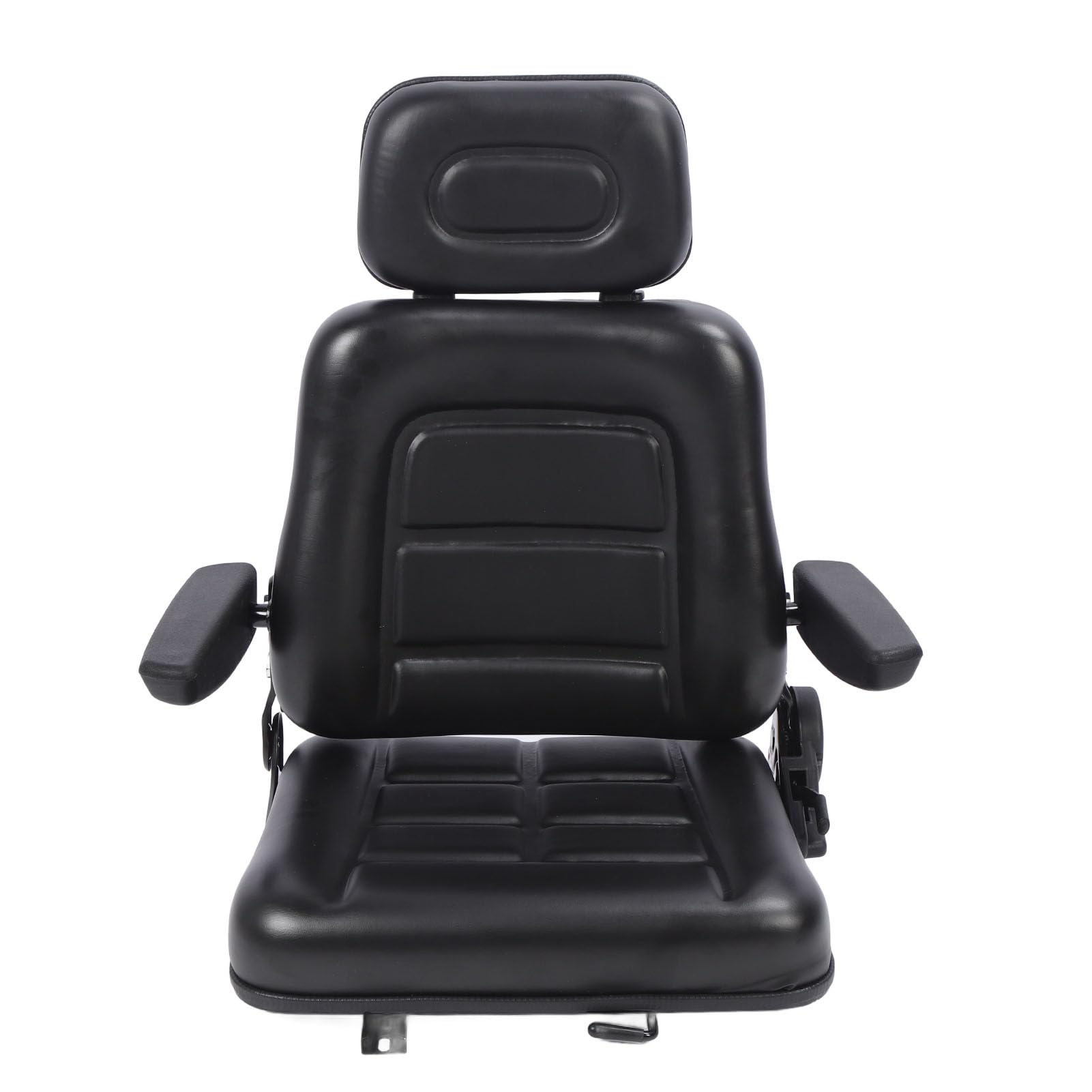 Yctze Asiento de Tractor con Interruptor de Ajuste y Riel Deslizante Asiento de Reposacabezas Ajustable de 3 Niveles para Cortacésped Cargador Deslizante Manipulador Telescópico (con