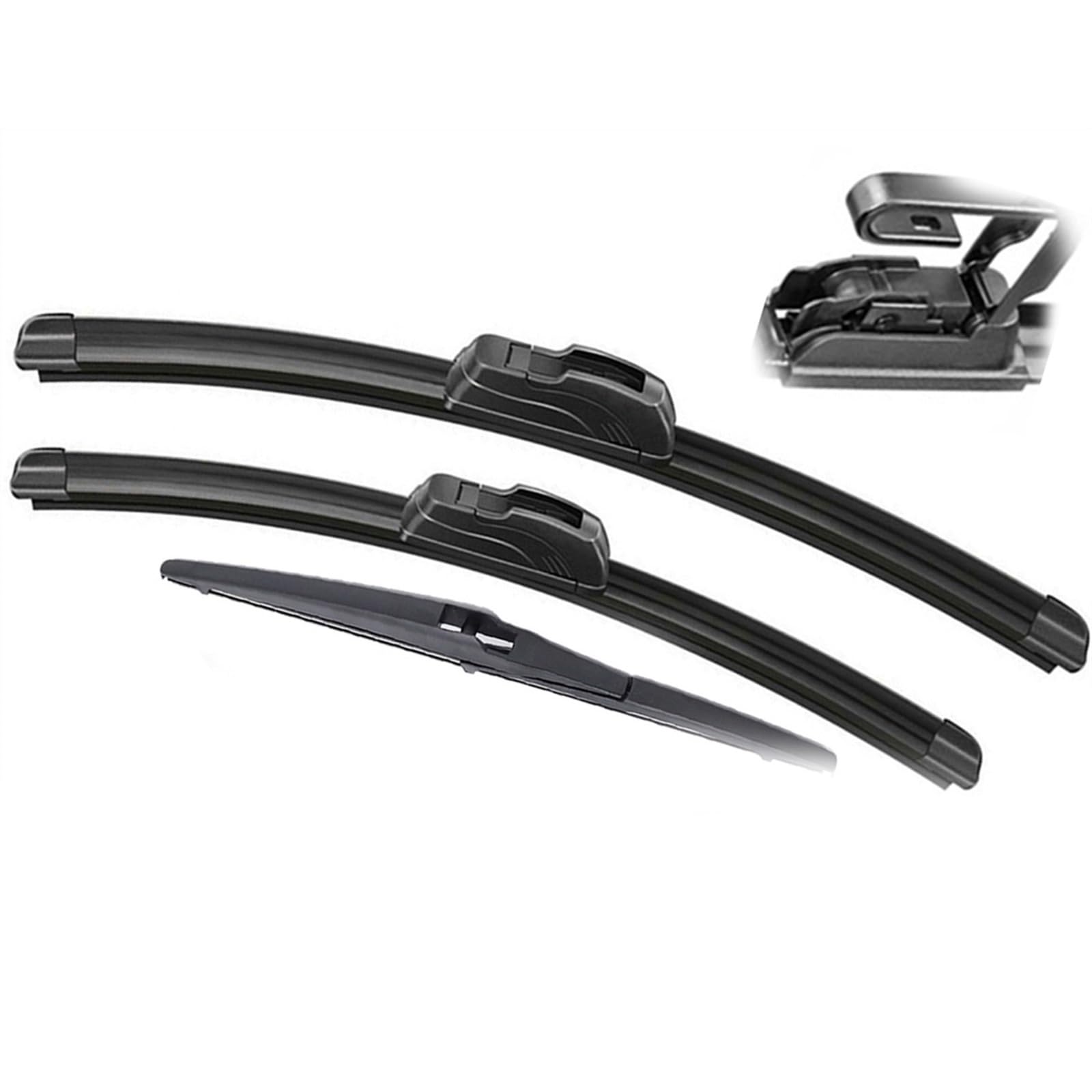 Juego Escobillas Limpiaparabrisas Para Ventana Delantera Coche 3 Uds. 24"+16"+12" Para Toyota RAV4 XA30 2005 2006 2007 2008 2009 2010 2011 2012 Parabrisas