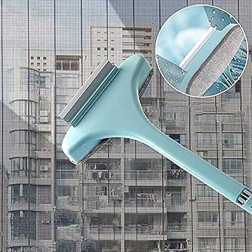 Image of ZYLLENZA Multifunctional Screen Brush 2-In-1 Mesh Cleaning Brush Wiper With Extended Handle Window Cleaning Brush Net Cleaner Double-Sided Window Cleaner Window Mesh Cleaner,Multicolor