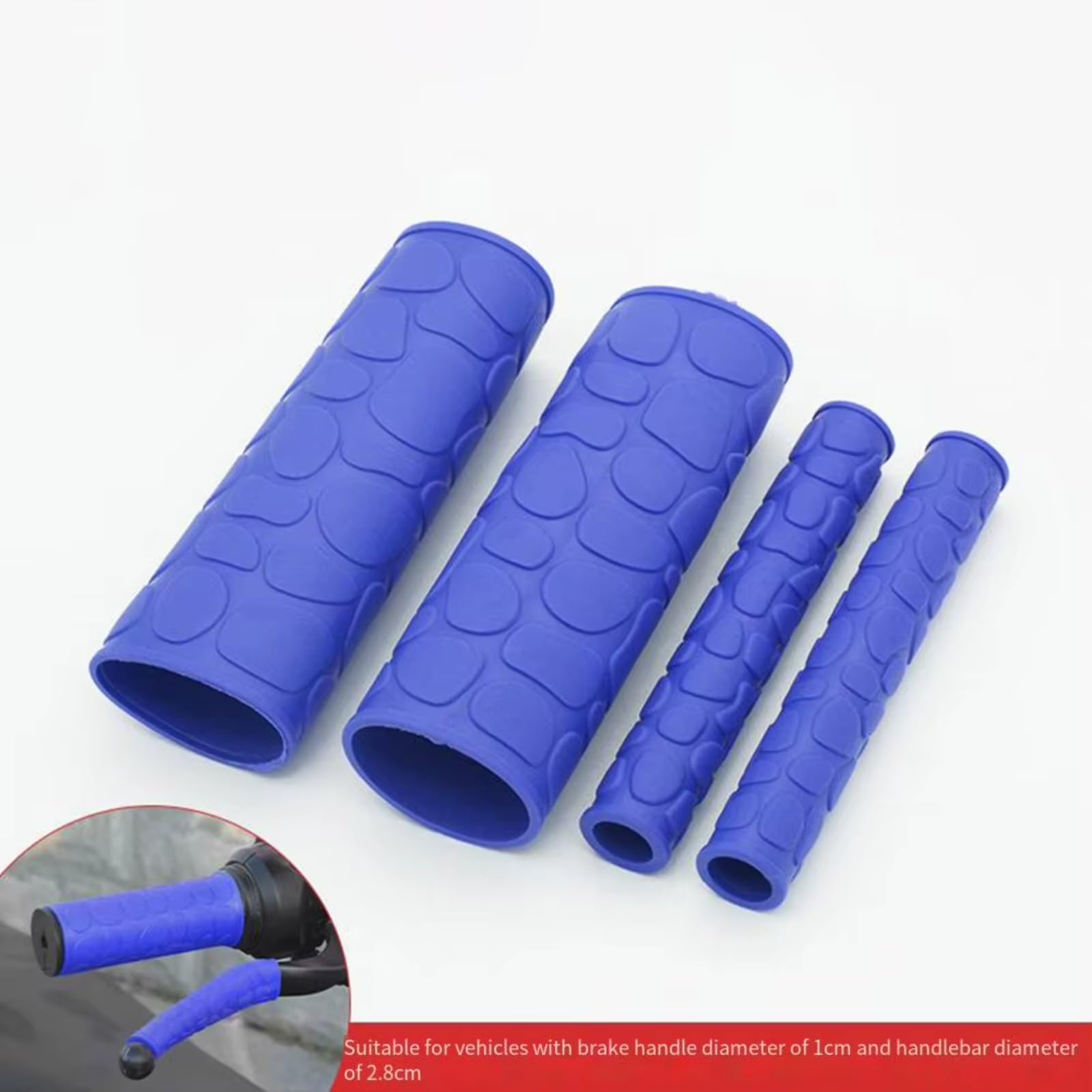 Protector Agarre Manillar Motocicleta Cubierta Silicona Mango Freno Empuñadura motocicleta | Protector agarre manillar moto mango freno cubiertas manillar antideslizantes goma suave silicona(Blue)