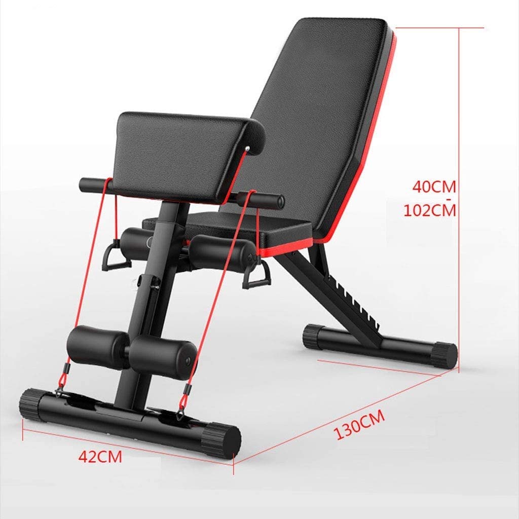 Panca Pesi Regolabile, Panca con manubri, Regolabile - Panche Pesi utili per l'allenamento di Tutto Il Corpo, Panca Pieghevole inclinata/declinata per Palestra di casa