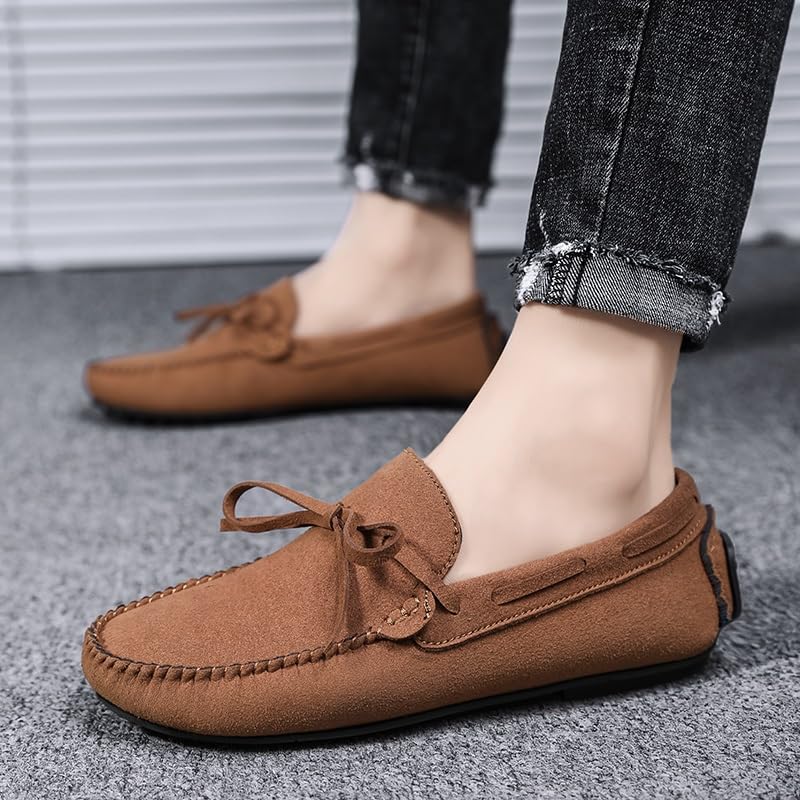 Loafers for Men Suede Vegan Leather Moccasins Driving Loafers Flexible Comfortable Anti-Slip Casual Slip On4