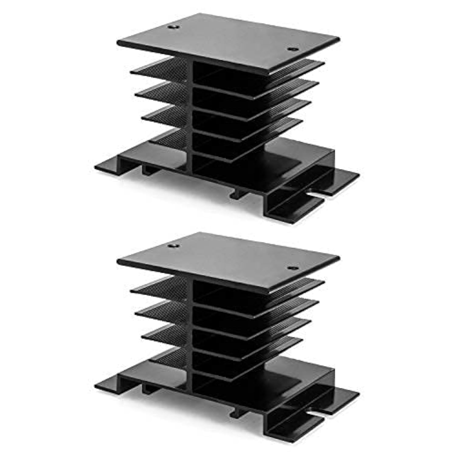 QWORK® Aluminum SSR Heatsink, Heat Sink Radiator for Cooling 10-40A Solid State Relays, 2Pcs