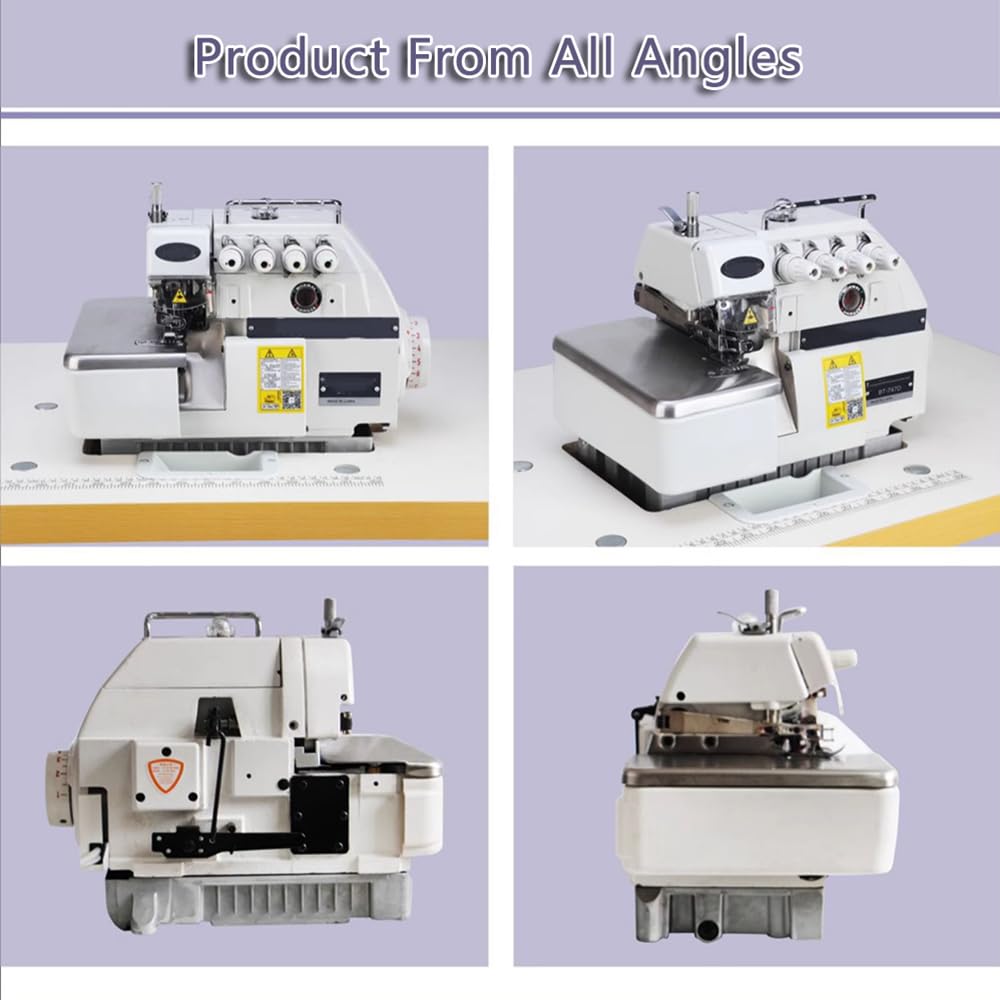 Industrial Serger Overlock Machine 3 Thread Direct Drive Overlock Machine 550W for Thin Material, Medium-thick Material 220V
