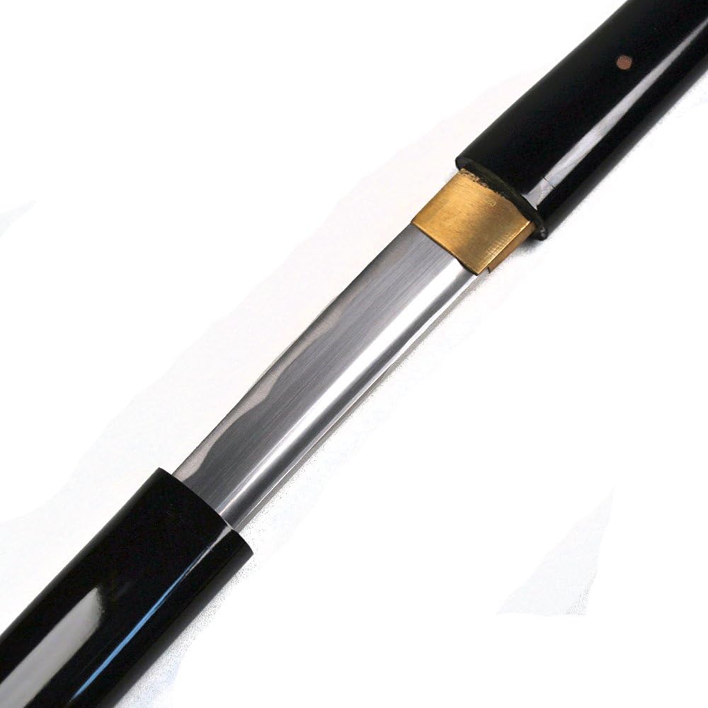 Ace Martial Arts Supply Handmade Japanese Shirasaya Samurai Katana Sharp Sword-Musha (Black) : Sports & Outdoors