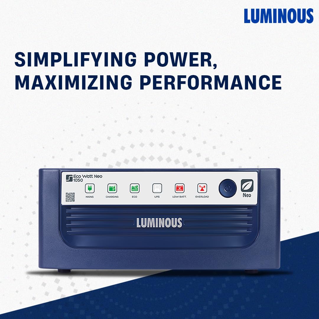 Luminous Eco Watt Neo Inverter - 900VA Backup Power -2