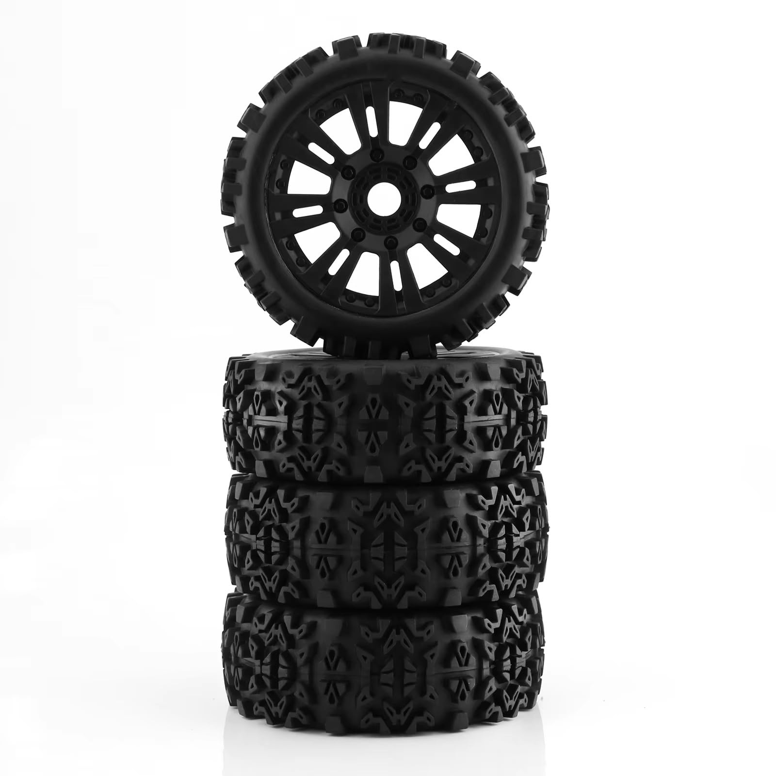 RC Coche Goma Ruedas Compatible con HSP 1/8 RC Carreras para Buggy, Piezas De Repuesto para Modificación De Coche, Accesorios, Ruedas Y Neumáticos