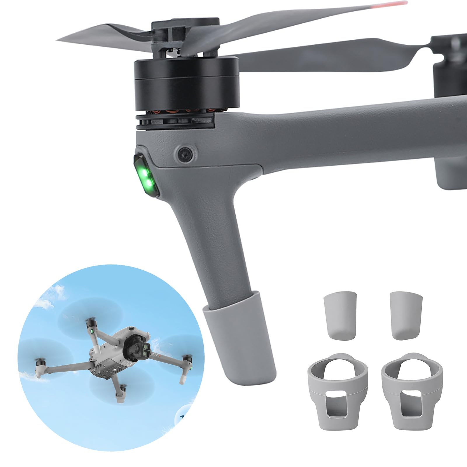 for AIR 3 Soft Silicone Foot Quadcopter Legs and Safe Landing Gear Caps