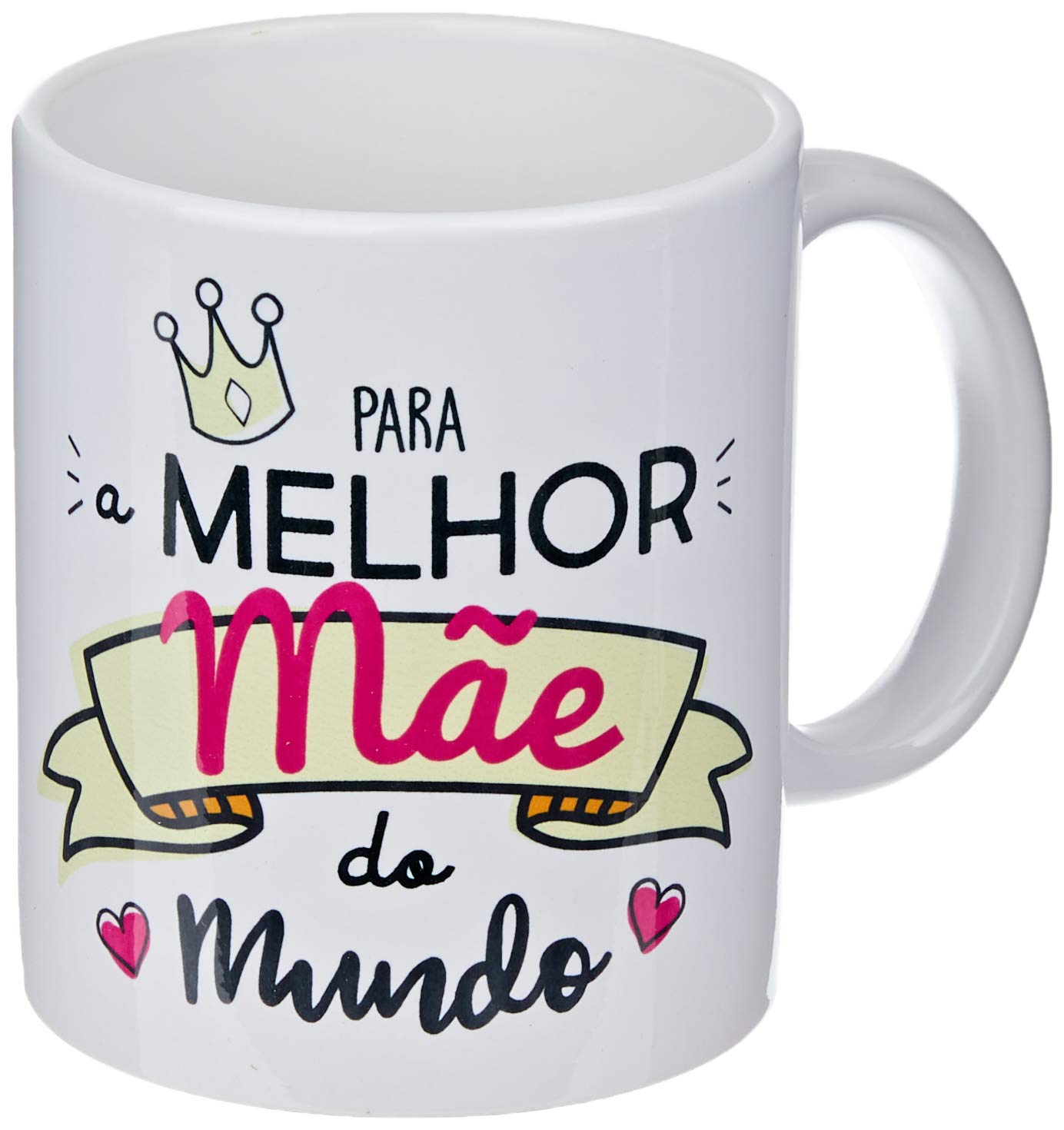 Mopec G300.2.7 Ceramic Mug for a Melhor Mãe Do World, in Gift Box, Porcelain