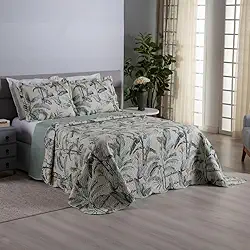 Kit Colcha Cobre Leito 3 Peças Dupla Face Casa Dona 150 fios (Casal, Amazônia)