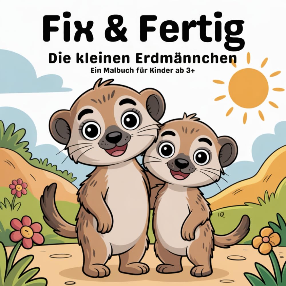 Fix & Fertig - Die kleinen Erdmännchen: Ein Malbuch für Kinder ab 3 Jahren, 43 kindgerechte Ausmalbilder für kleine Entdecker