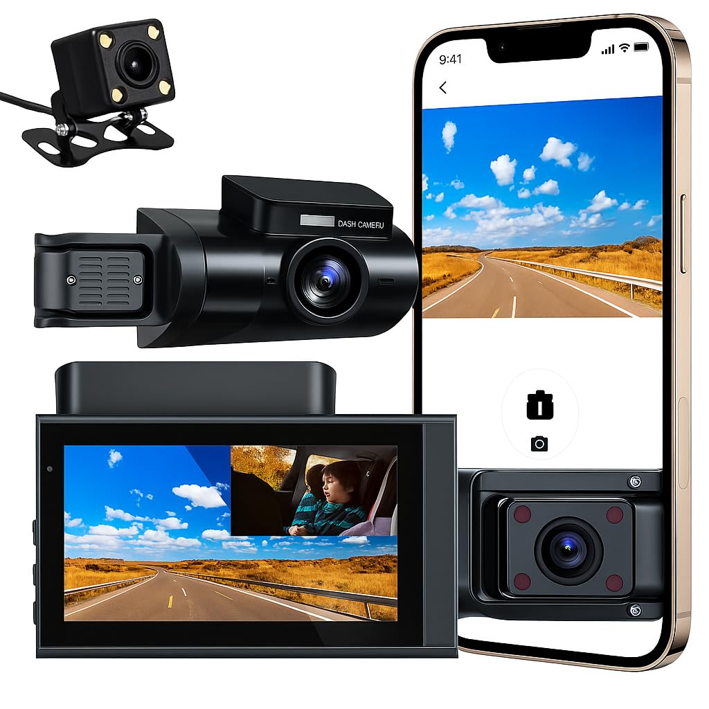 3K Dual Channel Dash Cam, STARVIS 2 IMX675 Sensor, ADAS, Built-in GPS Logger, Route Recorder, 2.7"IPS True Colors Display + with Night Vision, App Playback & Share, Optional Parking Monitoring-image-27