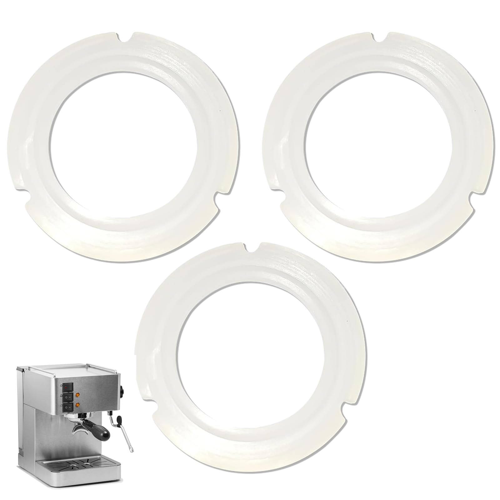 3 Piezas Junta Portafiltro Recambio Cafetera，Junta de Silicona de Café Junta Repuestos Portafiltro para Cafetera Anillo de Sellado，Juntas Compatible con Cafetera Cecotec Power Espresso 20