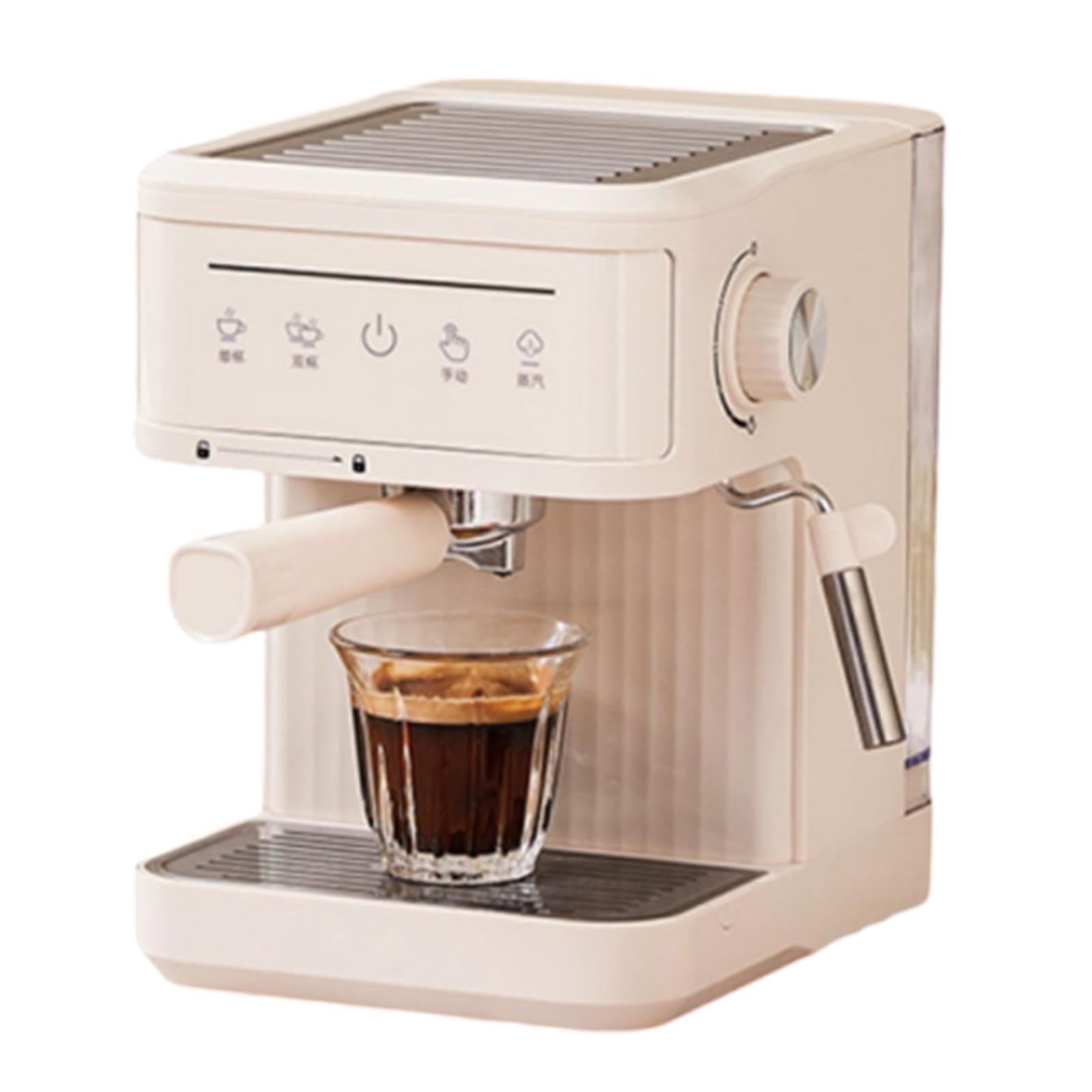 Machine à Expresso Professionnelle, Machines Semi-automatiques à Expresso/Latte/Cappuccino de 850 W avec Mousseur à Lait, pour Barista à Domicile et Au Bureau,B