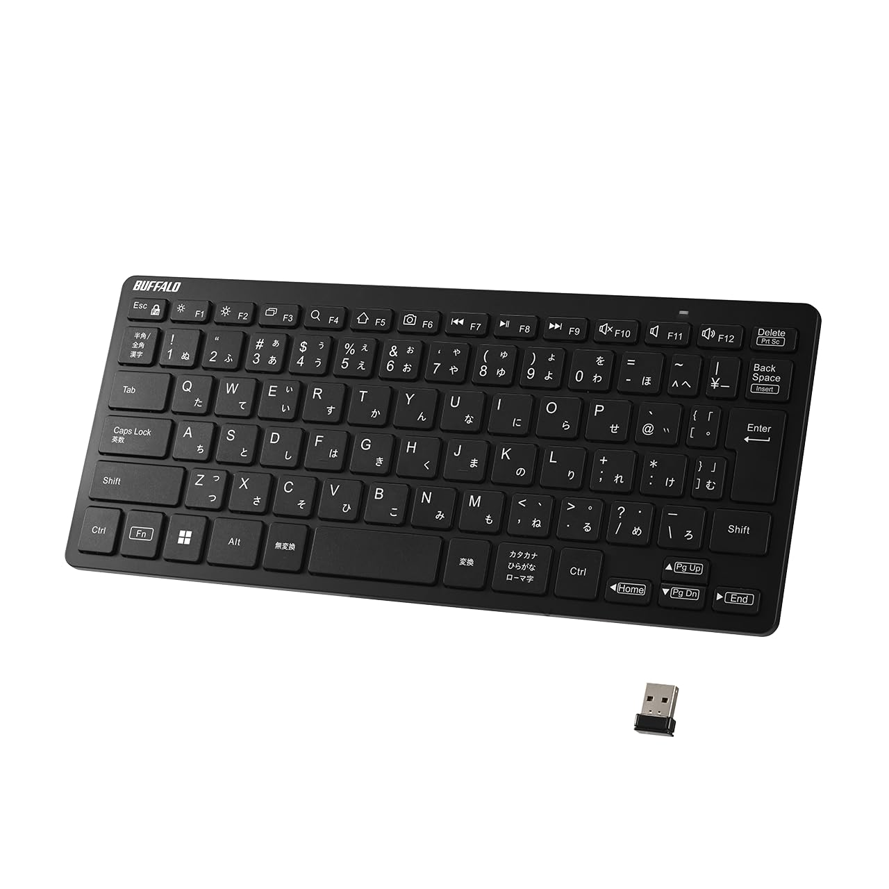 バッファロー ワイヤレス 無線 ミニ キーボード 薄型 持ち運び USB レシー…