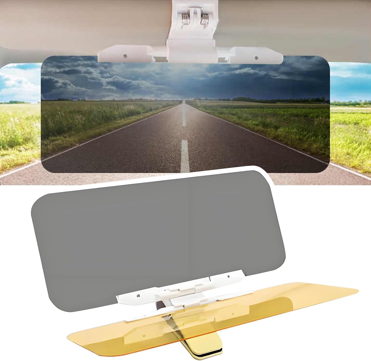 KLOPEFH Sun Visor Extension for Car Compatible for Skoda Rapid Sedan Hatchback (Liftback) NH3 NH, Car Sun Visor Extender Window Shade Anti-Glare Anti-UV,32 * 12cm
