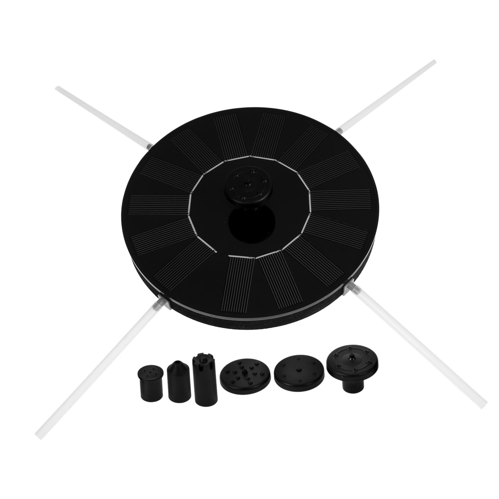 SUPVOX Solar Powered Floating Fountain Pump for Bird Bath Pool Garden Detachable Water Pump with Outlet Covers for Various