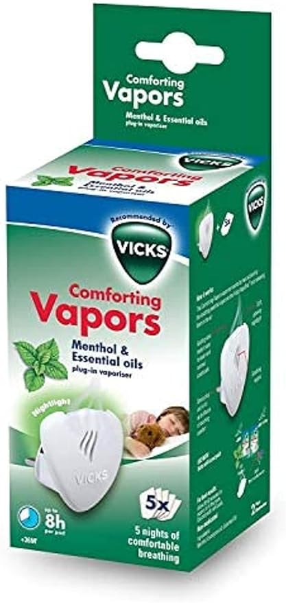 Vicks Plug-in senza acqua per vapori confortanti al mentolo, VH1700E ...