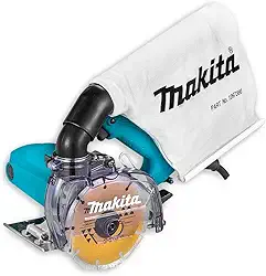 MAKITA Serra Mármore 4100KB 1450W c/Coletor de Pó Corte Preciso p/Mármore Granito e Concreto Ideal p/Marmoristas Pedreiros e Profissionais da Construção - 110v