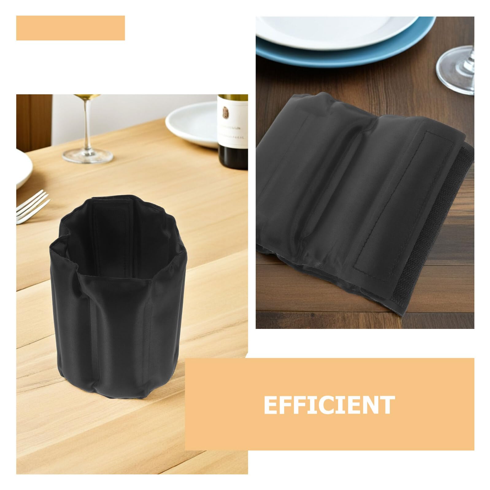 Housse Isotherme pour Bouteilles de Vin, Lot 2 Pièces Noir