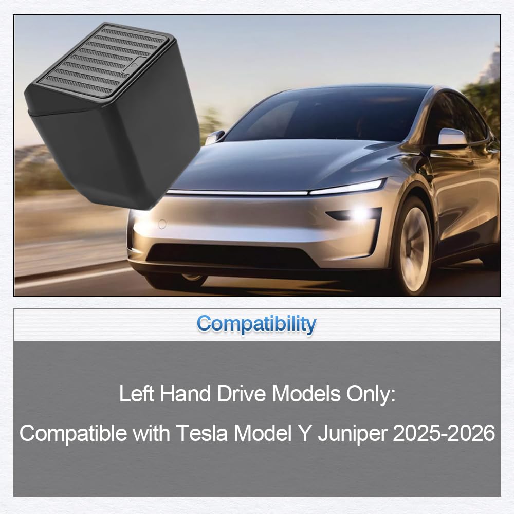 Riloer Samochodowe pudełko do przechowywania akcesoria, ukryta tylna środkowa taca organizer taca wewnętrzna kompatybilna z Tesla Model Y Juniper 2025-2026