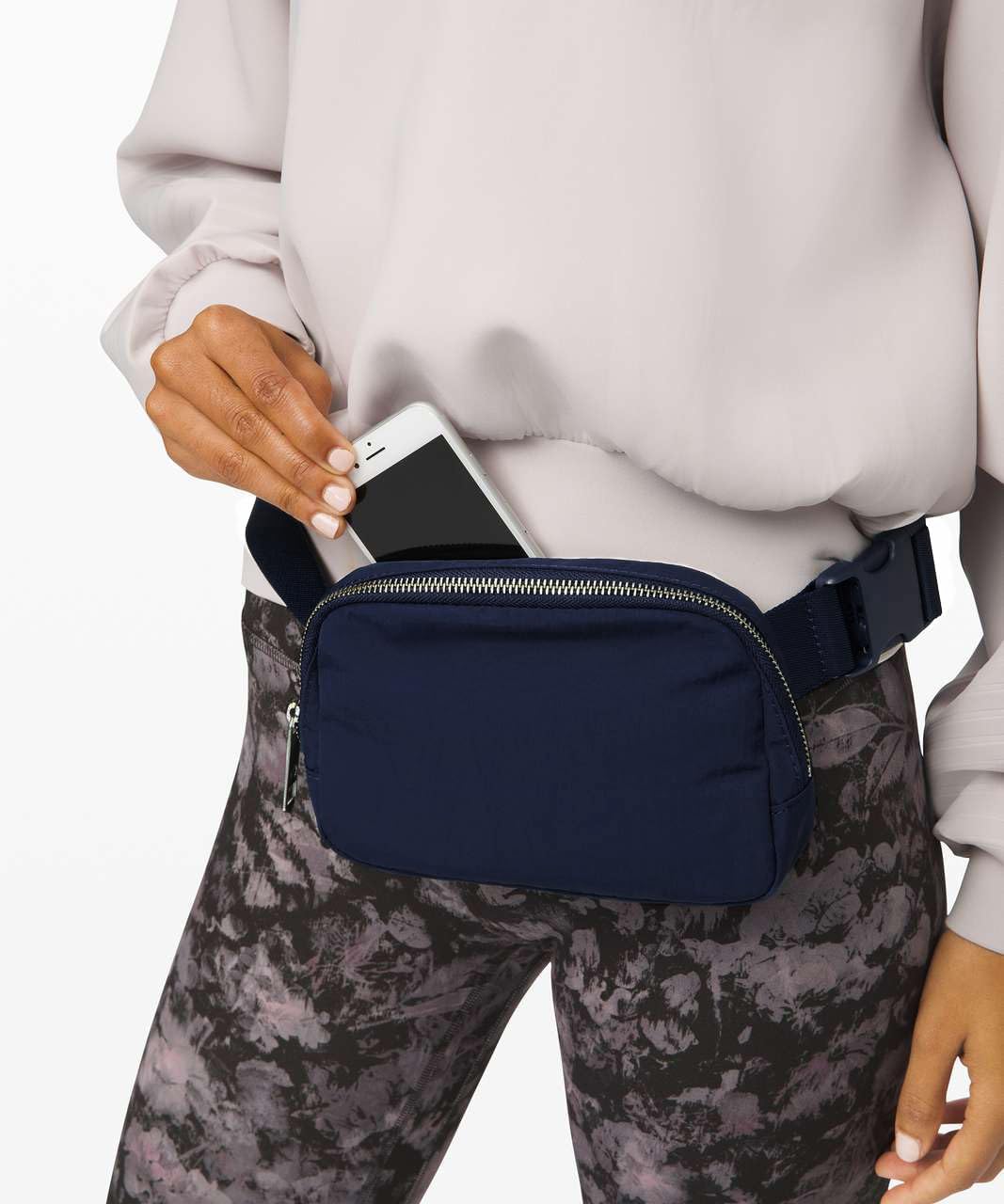 Fanny Pack Crossbody Bag Trendy Waterproof Small Cross Body Purse for Women Men Fashion Waist Packs Mini Belt Pouch Chest Bum Hip Bag Lulu Dupes for Travel Vacation Running True Navy - Image 7