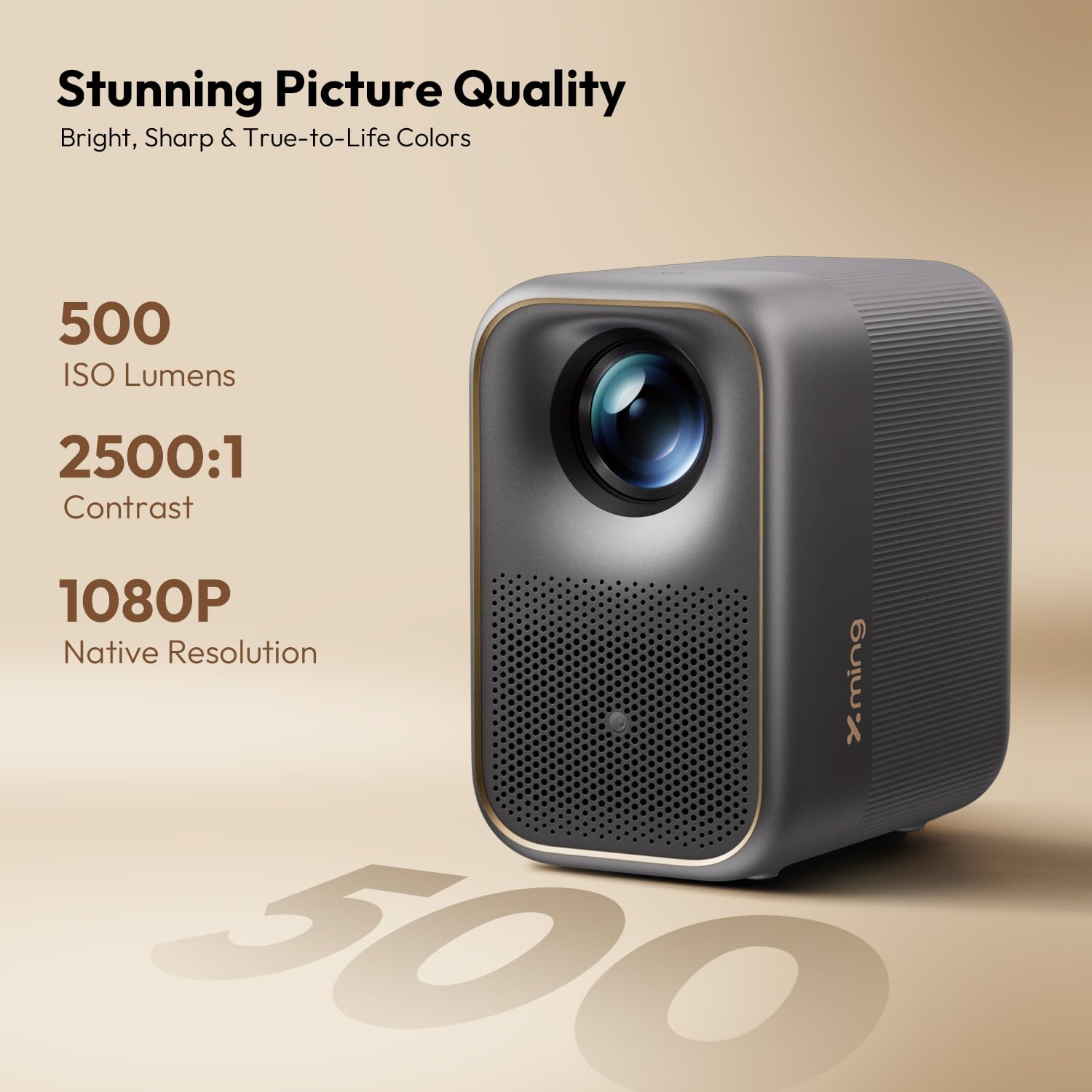 Formovie Xming Page Two Beamer mit Google TV, 1080P, 4K unterstützt, WLAN, Bluetooth, Dolby Audio, MEMC, Global Dimming, Heimkino, Outdoor