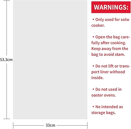 Miniatura 5 de ECOOPTS Forros de olla de cocción lenta, bolsas de cocina desechables de gran tamaño para ollas de 4 cuartos de galón a 8.5 cuartos de galón,