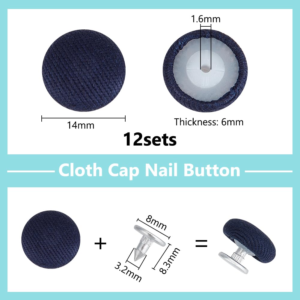 BENECREAT 12 Pcs 14mm Baseball Cap Button - Image 2